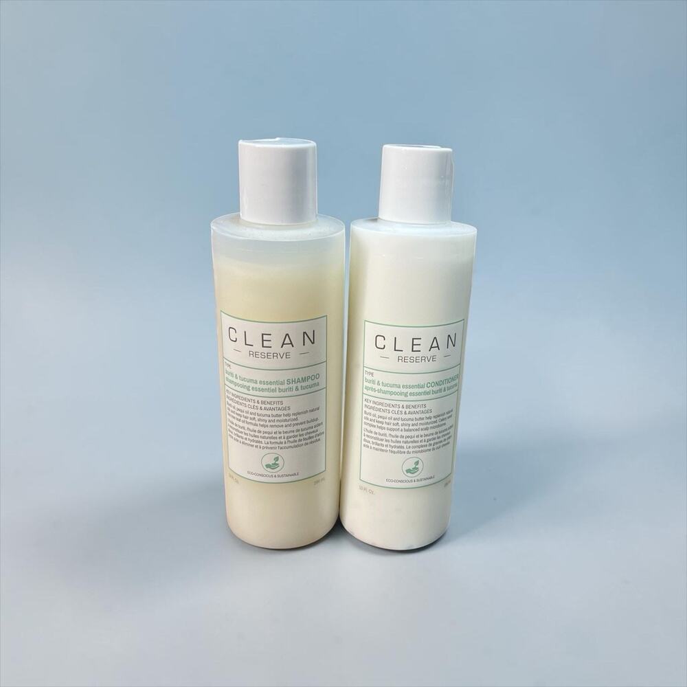 NEW CLEAN RESERVE Buriti & Tucuma Essential Shampoo & Conditioner Set (10oz)